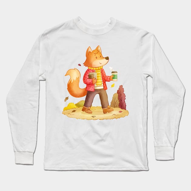 Fox Working Long Sleeve T-Shirt by Mako Design 